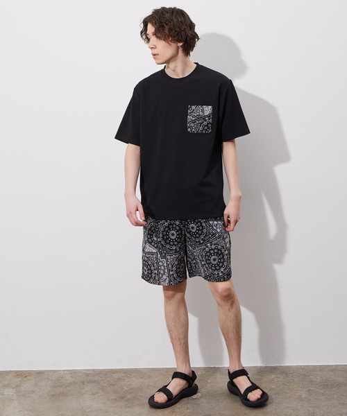 JUNRED（ジュンレッド）の「ウェーブワッフルプリントポケットT（Tシャツ/カットソー・メンズ・ホワイト/グレー/ブラック/ブルー系その他/ベージュ・M/L/LL）」の15枚目の写真