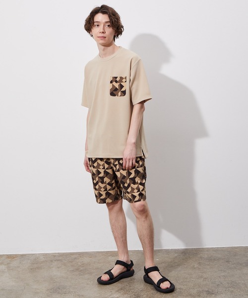 JUNRED（ジュンレッド）の「ウェーブワッフルプリントポケットT（Tシャツ/カットソー・メンズ・ホワイト/グレー/ブラック/ブルー系その他/ベージュ・M/L/LL）」の19枚目の写真