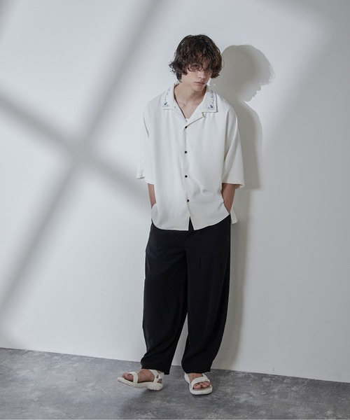 Loose/ルース（ルース）の「ドレープルーズ バルーンシェフパンツ（その他パンツ・メンズ・ブラック/オフホワイト・S/M/L）」の19枚目の写真