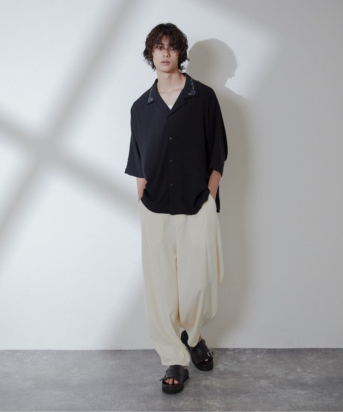 Loose/ルース（ルース）の「ドレープルーズ バルーンシェフパンツ（その他パンツ・メンズ・ブラック/オフホワイト・S/M/L）」の10枚目の写真