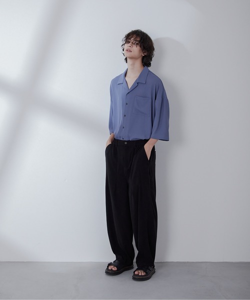 Loose/ルース（ルース）の「ドレープルーズ バルーンシェフパンツ（その他パンツ・メンズ・ブラック/オフホワイト・S/M/L）」の20枚目の写真