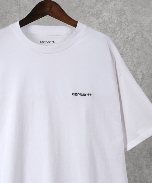 Carhartt WIP（カーハートダブリューアイピー）の「【Carhartt/カーハート】 ワンポイント ブランドネーム Tシャツ/ SCRIPT EMBROIDERY T-SHIRT/ビッグシルエット（Tシャツ/カットソー・メンズ・ダークオレンジ/ブラック/パープル/ホワイト・XL/M/L）」の2枚目の写真