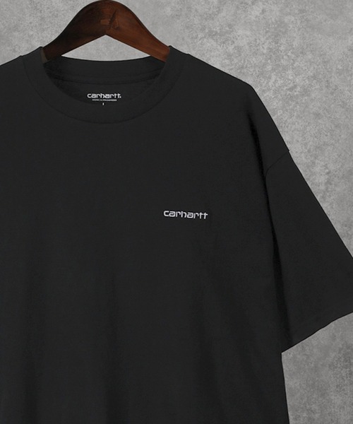 Carhartt WIP（カーハートダブリューアイピー）の「【Carhartt/カーハート】 ワンポイント ブランドネーム Tシャツ/ SCRIPT EMBROIDERY T-SHIRT/ビッグシルエット（Tシャツ/カットソー・メンズ・ダークオレンジ/ブラック/パープル/ホワイト・XL/M/L）」の3枚目の写真
