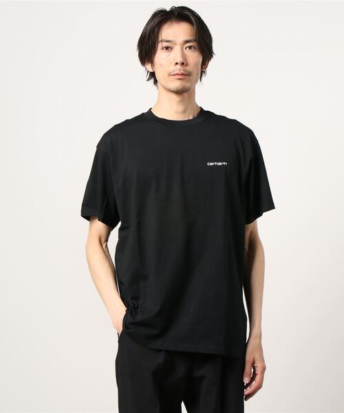 Carhartt WIP（カーハートダブリューアイピー）の「【Carhartt/カーハート】 ワンポイント ブランドネーム Tシャツ/ SCRIPT EMBROIDERY T-SHIRT/ビッグシルエット（Tシャツ/カットソー・メンズ・ダークオレンジ/ブラック/パープル/ホワイト・XL/M/L）」の8枚目の写真