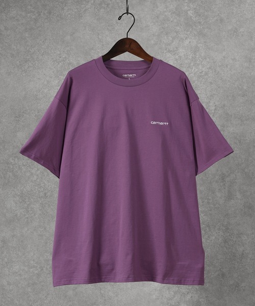 Carhartt WIP（カーハートダブリューアイピー）の「【Carhartt/カーハート】 ワンポイント ブランドネーム Tシャツ/ SCRIPT EMBROIDERY T-SHIRT/ビッグシルエット（Tシャツ/カットソー・メンズ・ダークオレンジ/ブラック/パープル/ホワイト・XL/M/L）」の13枚目の写真