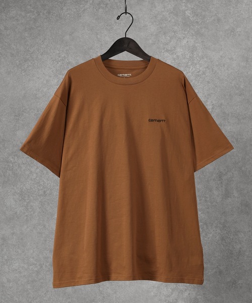 Carhartt WIP（カーハートダブリューアイピー）の「【Carhartt/カーハート】 ワンポイント ブランドネーム Tシャツ/ SCRIPT EMBROIDERY T-SHIRT/ビッグシルエット（Tシャツ/カットソー・メンズ・ダークオレンジ/ブラック/パープル/ホワイト・XL/M/L）」の14枚目の写真