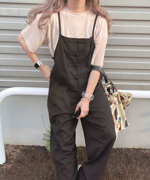 HWG_5（エイチダブルゴー）の「シアークルーネックカットソー（Tシャツ/カットソー・レディース・ホワイト/ブラック/カーキ/イエロー/オレンジ/ベージュ・FREE）」の4枚目の写真