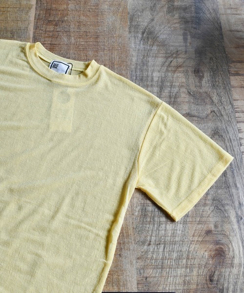 HWG_5（エイチダブルゴー）の「シアークルーネックカットソー（Tシャツ/カットソー・レディース・ホワイト/ブラック/カーキ/イエロー/オレンジ/ベージュ・FREE）」の9枚目の写真