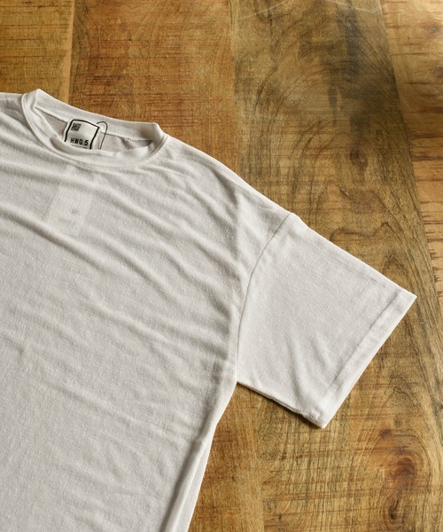 HWG_5（エイチダブルゴー）の「シアークルーネックカットソー（Tシャツ/カットソー・レディース・ホワイト/ブラック/カーキ/イエロー/オレンジ/ベージュ・FREE）」の11枚目の写真