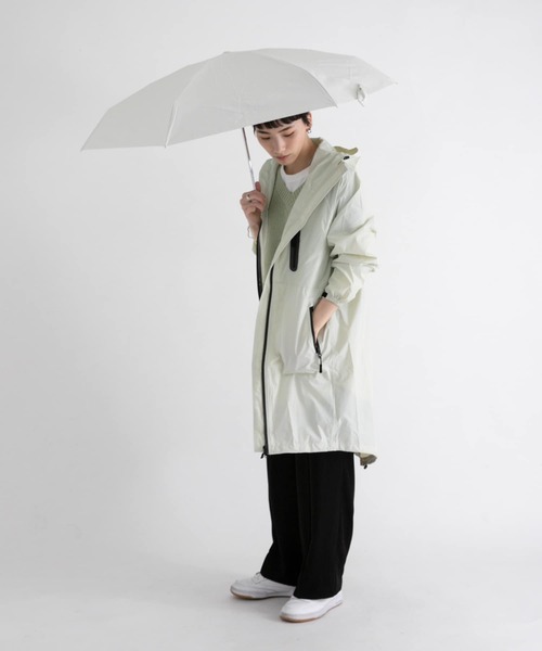 ameme（アメメ）の「ameme　ポートリー遮光遮熱付き折畳傘（長傘・レディース・ホワイト/ライトブルー/ブラック/ピンク・FREE）」の6枚目の写真