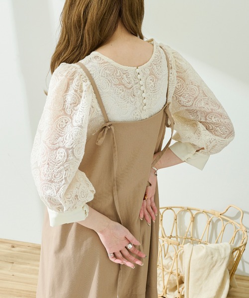 Ambre Neige（アンブルネージュ）の「【前後２WAY】オーガンジーシアーブラウス／WEB/EC限定商品（シャツ/ブラウス・レディース・ホワイト系1/ホワイト系2/アイボリー系1/アイボリー系2・FREE）」の4枚目の写真