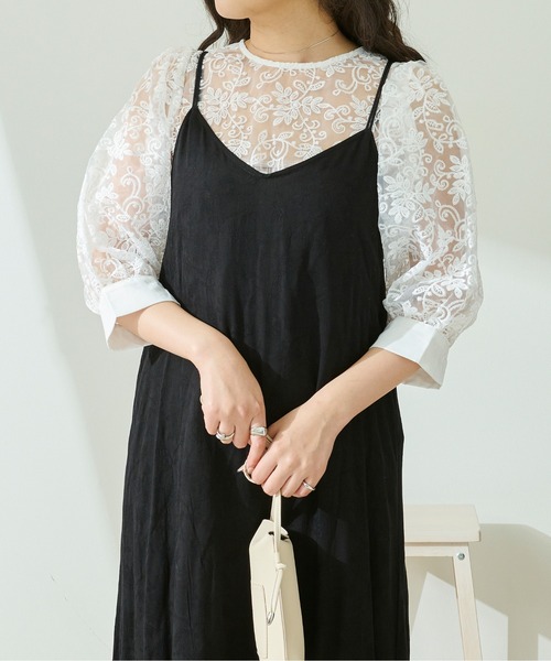 Ambre Neige（アンブルネージュ）の「【前後２WAY】オーガンジーシアーブラウス／WEB/EC限定商品（シャツ/ブラウス・レディース・ホワイト系1/ホワイト系2/アイボリー系1/アイボリー系2・FREE）」の15枚目の写真