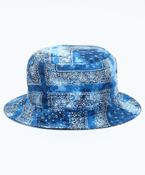 NEW ERA（ニューエラ）の「NEW ERA/ニューエラ バケットハット バンダナプリント（ハット・メンズ・ブラック/ブルー・ﾌﾘ-）」の4枚目の写真