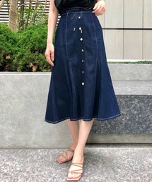 31 Sons de mode | 合皮ベルト付きデニムスカート(スカート)