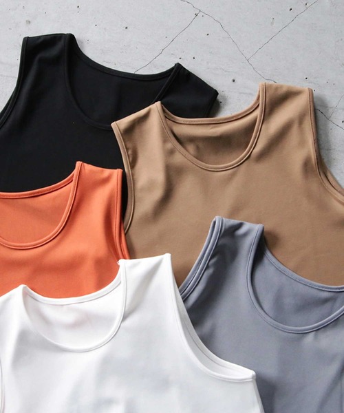 antiqua(アンティカ)の「フレキシブルタンクトップ(タンクトップ・レディース・ブラック/グレー系その他/オレンジ/ベージュ/オフホワイト・S/L/M)」の15枚目の写真