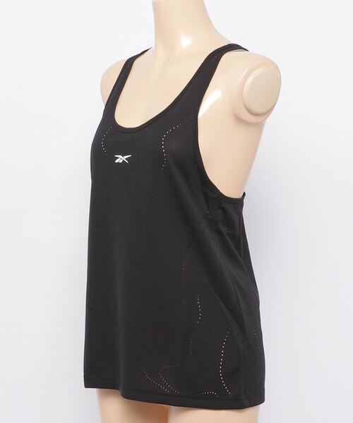 Reebok（リーボック）の「ユナイテッド バイ フィットネス パーフォレーテッド タンク トップ / United By Fitness Perforated Tank Top（タンクトップ・レディース・ブラック/ブルー・LARGE/MEDIUM/SMALL/X-SMALL/X-LARGE/XX-LARGE）」の3枚目の写真