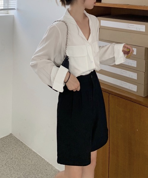 MAISON DE THERESE（メゾン ド テレーズ）の「ハイウエスト　ショート パンツ（その他パンツ・レディース・モカ/ブラック・S/M）」の21枚目の写真