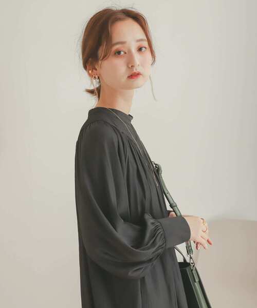 SENSE OF PLACE by URBAN RESEARCH（センスオブプレイスバイアーバンリサーチ）の「2WAYギャザーブラウス（シャツ/ブラウス・レディース・アイボリー/オレンジ/キャメル/ブラック・ONE）」の8枚目の写真