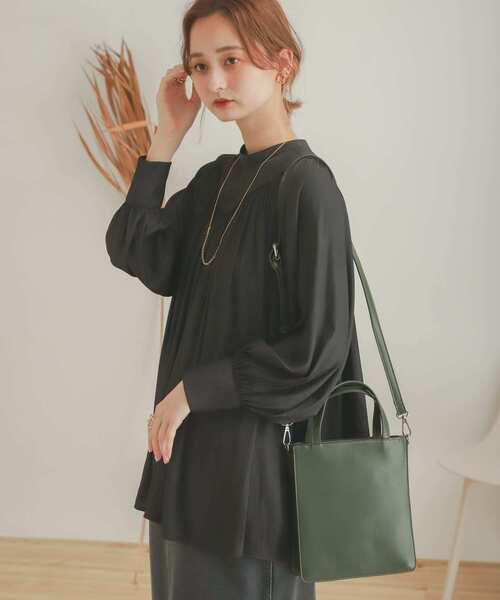 SENSE OF PLACE by URBAN RESEARCH（センスオブプレイスバイアーバンリサーチ）の「2WAYギャザーブラウス（シャツ/ブラウス・レディース・アイボリー/オレンジ/キャメル/ブラック・ONE）」の10枚目の写真