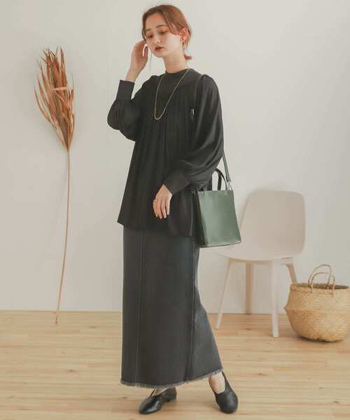 SENSE OF PLACE by URBAN RESEARCH（センスオブプレイスバイアーバンリサーチ）の「2WAYギャザーブラウス（シャツ/ブラウス・レディース・アイボリー/オレンジ/キャメル/ブラック・ONE）」の13枚目の写真