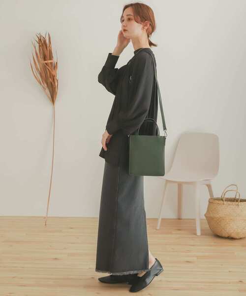 SENSE OF PLACE by URBAN RESEARCH（センスオブプレイスバイアーバンリサーチ）の「2WAYギャザーブラウス（シャツ/ブラウス・レディース・アイボリー/オレンジ/キャメル/ブラック・ONE）」の15枚目の写真