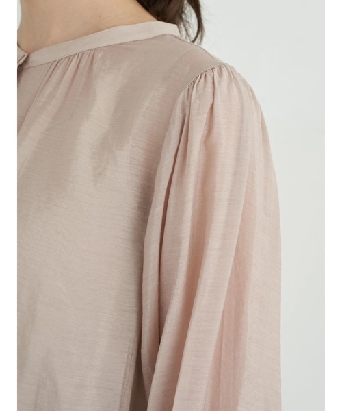 earth music&ecology（アースミュージックアンドエコロジー）の「ウエストドロストシアーチュニック ＊（シャツ/ブラウス・レディース・ブラック/ベージュ/ラベンダー・FREE）」の10枚目の写真