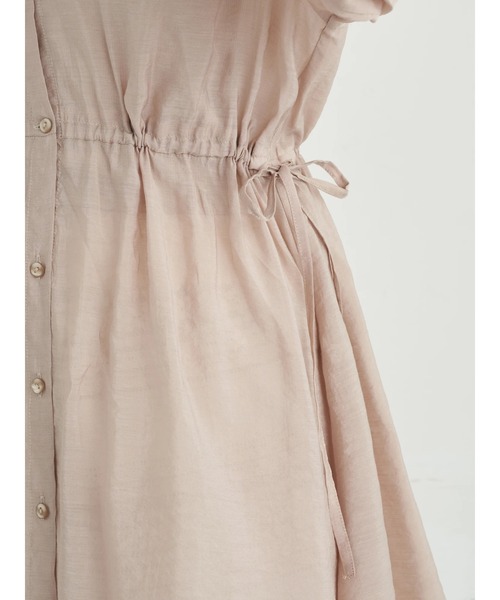 earth music&ecology（アースミュージックアンドエコロジー）の「ウエストドロストシアーチュニック ＊（シャツ/ブラウス・レディース・ブラック/ベージュ/ラベンダー・FREE）」の15枚目の写真