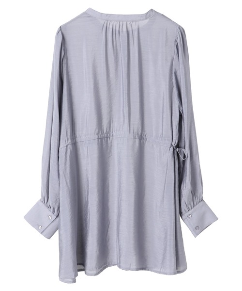 earth music&ecology（アースミュージックアンドエコロジー）の「ウエストドロストシアーチュニック ＊（シャツ/ブラウス・レディース・ブラック/ベージュ/ラベンダー・FREE）」の20枚目の写真