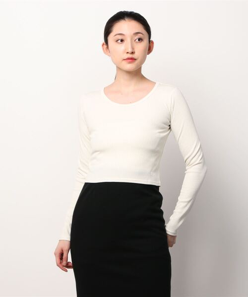 X-girl（エックスガール）の「2-PACK BASIC TOP（Tシャツ/カットソー・レディース・ライトブルー/マルチ・S/M/XS）」の6枚目の写真