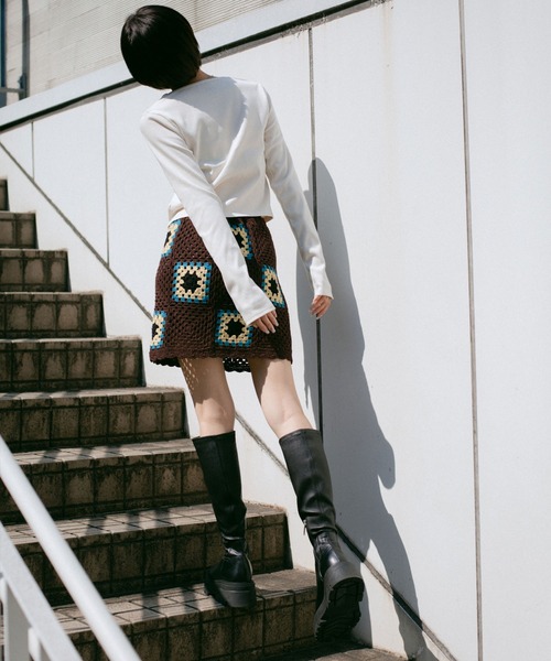 X-girl（エックスガール）の「2-PACK BASIC TOP（Tシャツ/カットソー・レディース・ライトブルー/マルチ・S/M/XS）」の10枚目の写真