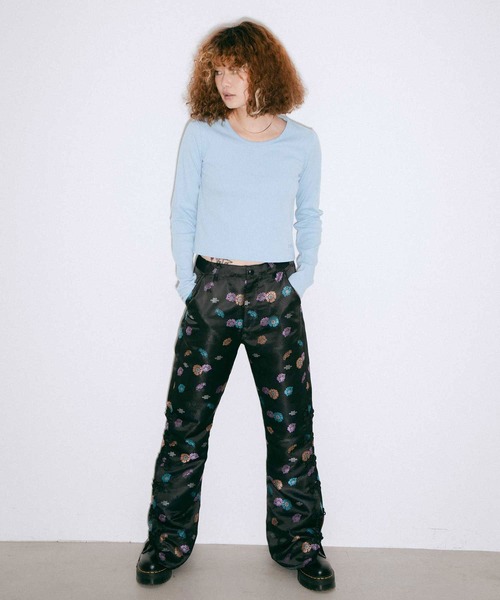 X-girl（エックスガール）の「2-PACK BASIC TOP（Tシャツ/カットソー・レディース・ライトブルー/マルチ・S/M/XS）」の14枚目の写真