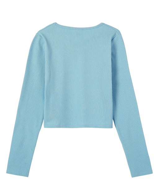 X-girl（エックスガール）の「2-PACK BASIC TOP（Tシャツ/カットソー・レディース・ライトブルー/マルチ・S/M/XS）」の18枚目の写真