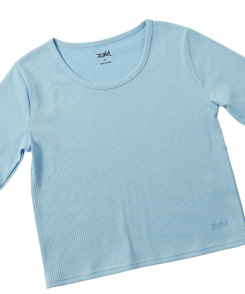 X-girl（エックスガール）の「2-PACK BASIC TOP（Tシャツ/カットソー・レディース・ライトブルー/マルチ・S/M/XS）」の19枚目の写真