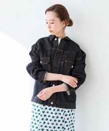 美品　IENA イエナ デニムジャケット エコデニムミドルルーズブルゾン 38 IENA（イエナ）の「リメイクエコデニムミドルルーズブルゾン