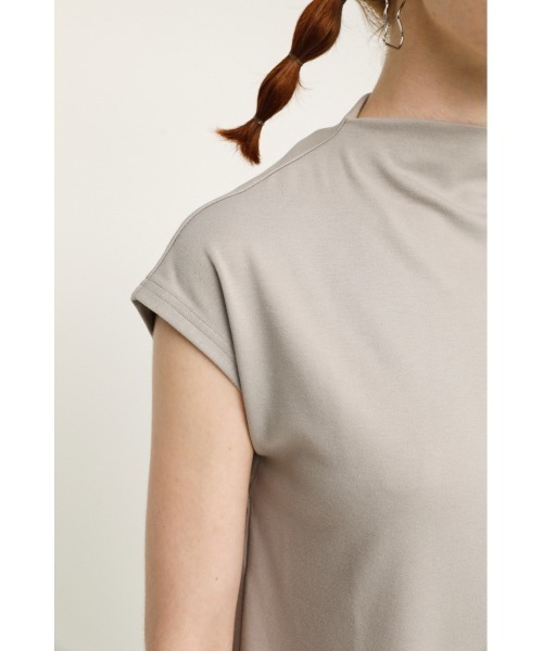 SLY(スライ)の「BOTTLE N/C SHORT SLEEVE TOPS ボトルネックショートスリーブ トップス(Tシャツ/カットソー・レディース・ホワイト/ブラック/グレー/ライム・FREE)」の13枚目の写真