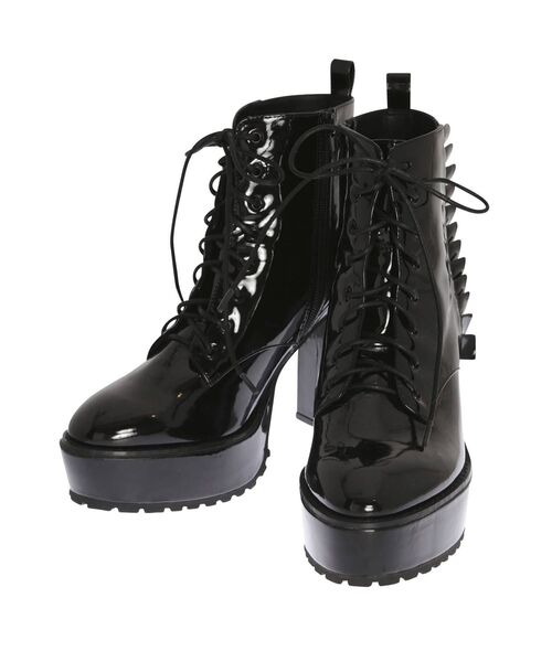 EATME（イートミー）の「レースアップアンクルブーツ（ブーツ・レディース・ブラック/アイボリー/その他1・S/M/L）」の6枚目の写真