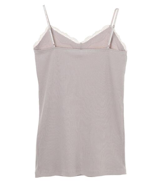 AMERICAN HOLIC（アメリカンホリック）の「レースキャミソール（タンクトップ・レディース・ブラック/グレイッシュベージュ/アイボリー・M/L）」の12枚目の写真
