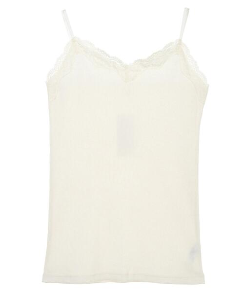 AMERICAN HOLIC（アメリカンホリック）の「レースキャミソール（タンクトップ・レディース・ブラック/グレイッシュベージュ/アイボリー・M/L）」の8枚目の写真