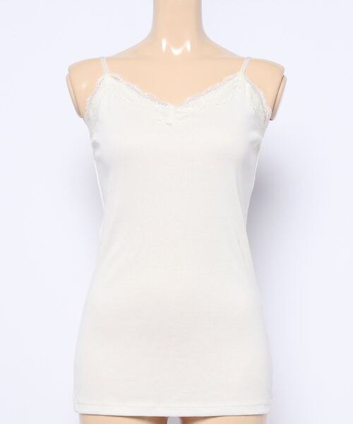 AMERICAN HOLIC（アメリカンホリック）の「レースキャミソール（タンクトップ・レディース・ブラック/グレイッシュベージュ/アイボリー・M/L）」の20枚目の写真