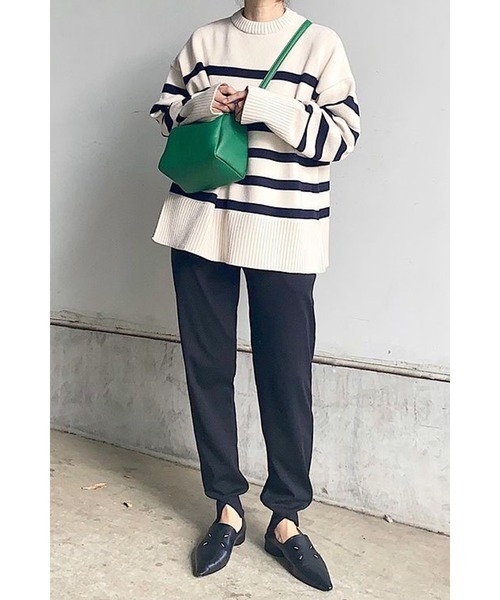 Bonjour Sagan(ボンジュールサガン)の「裾スリットジョガーパンツ(その他パンツ・レディース・ブラック/グレイッシュベージュ/モカ/ネイビー/チャコールグレー・FREE)」の17枚目の写真