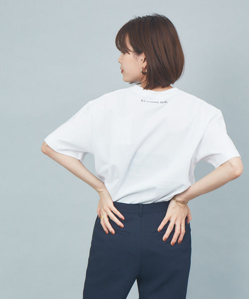 Rouge vif Anna（ルージュヴィフアンナ）の「フロントバックネックプリントTシャツ（Tシャツ/カットソー・レディース・ホワイト・フリー）」の9枚目の写真