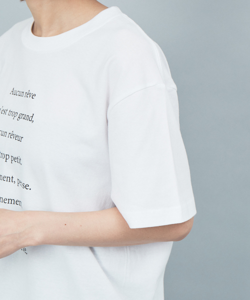 Rouge vif Anna（ルージュヴィフアンナ）の「フロントバックネックプリントTシャツ（Tシャツ/カットソー・レディース・ホワイト・フリー）」の4枚目の写真