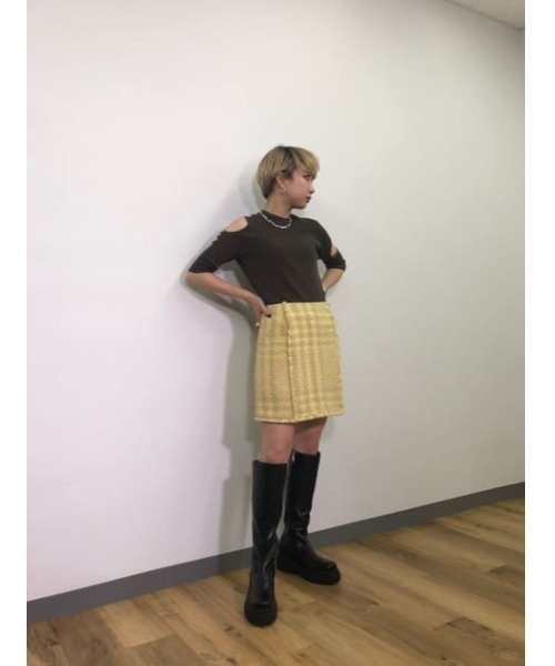 SLY（スライ）の「CUT OUT H/N TOPS ハイネック トップス