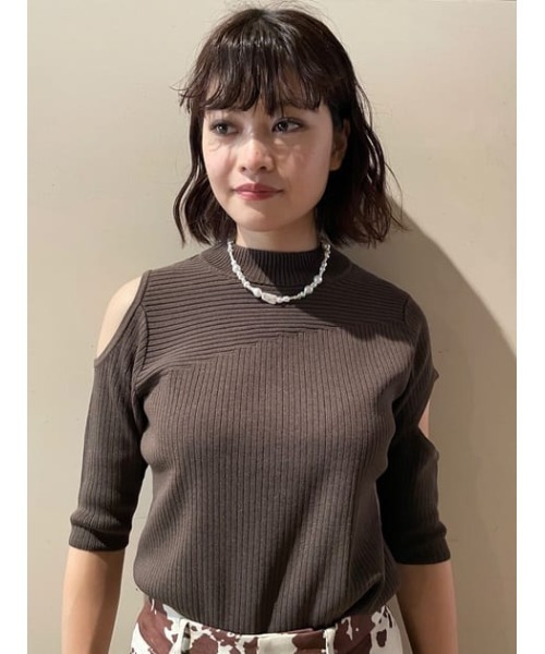 SLY（スライ）の「CUT OUT H/N TOPS ハイネック トップス