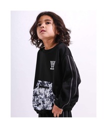 WASK | WASK/サイドライン 柄ポケット ジャージ ワイド 長袖 Tシャツ (100~160cm)(ジャージ)