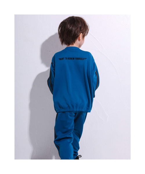 WASK（ワスク）の「WASK/サイドライン 柄ポケット ジャージ ワイド 長袖 Tシャツ (100~160cm)（ジャージ・キッズ・ブラック/ブルー・110/120/100/160/130/150/140）」の11枚目の写真