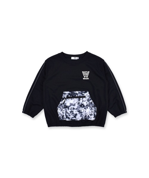 WASK（ワスク）の「WASK/サイドライン 柄ポケット ジャージ ワイド 長袖 Tシャツ (100~160cm)（ジャージ・キッズ・ブラック/ブルー・110/120/100/160/130/150/140）」の6枚目の写真