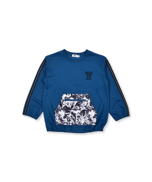 WASK（ワスク）の「WASK/サイドライン 柄ポケット ジャージ ワイド 長袖 Tシャツ (100~160cm)（ジャージ・キッズ・ブラック/ブルー・110/120/100/160/130/150/140）」の12枚目の写真