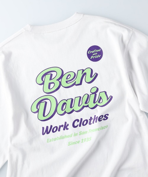 BEN DAVIS（ベンデイビス）の「【BEN DAVIS】バックロゴロンＴ（Tシャツ/カットソー・メンズ・ネイビー/ホワイト/グリーン・L/XL/M/S）」の15枚目の写真