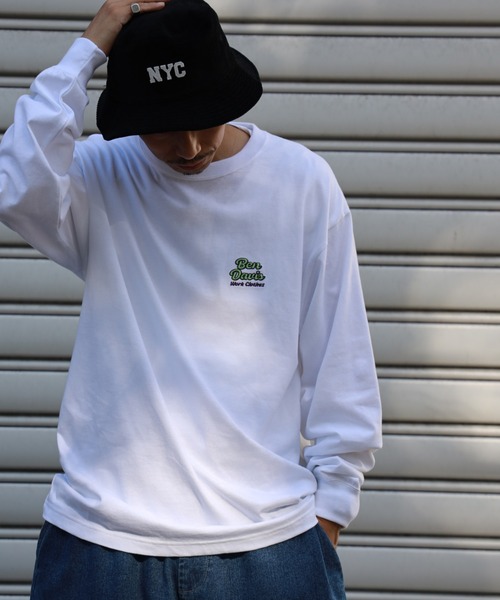 BEN DAVIS（ベンデイビス）の「【BEN DAVIS】バックロゴロンＴ（Tシャツ/カットソー・メンズ・ネイビー/ホワイト/グリーン・L/XL/M/S）」の8枚目の写真